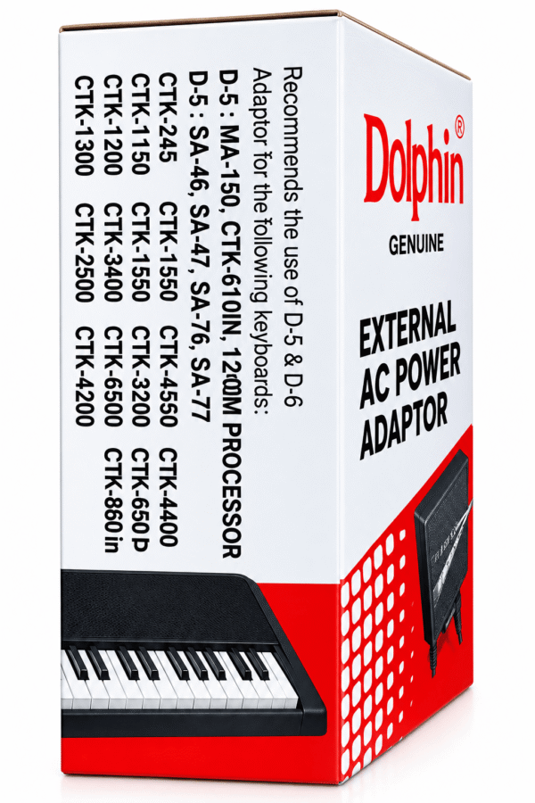 Dolphin D-6 Genuine Power Adaptor for Casio SA & CTK Keyboards – FSharp Music Store